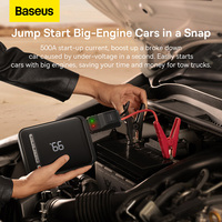 BASEUS 2 w 1 urządzenie do uruchamiania awaryjnego samochodu Power Bank przenośna sprężarka powietrza pompka inflatora elektrownia 1000A rozrusznik akumulatora Auto Booster 3